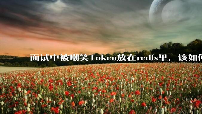 面试中被嘲笑Token放在redis里，该如何应对这种情况呢？